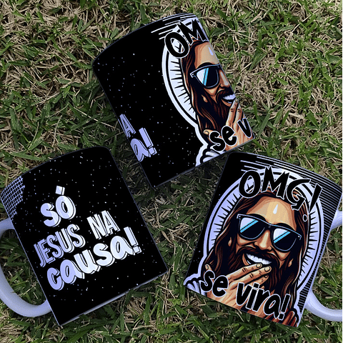 9 Artes para Caneca Jesus Sincero Arquivo Editável