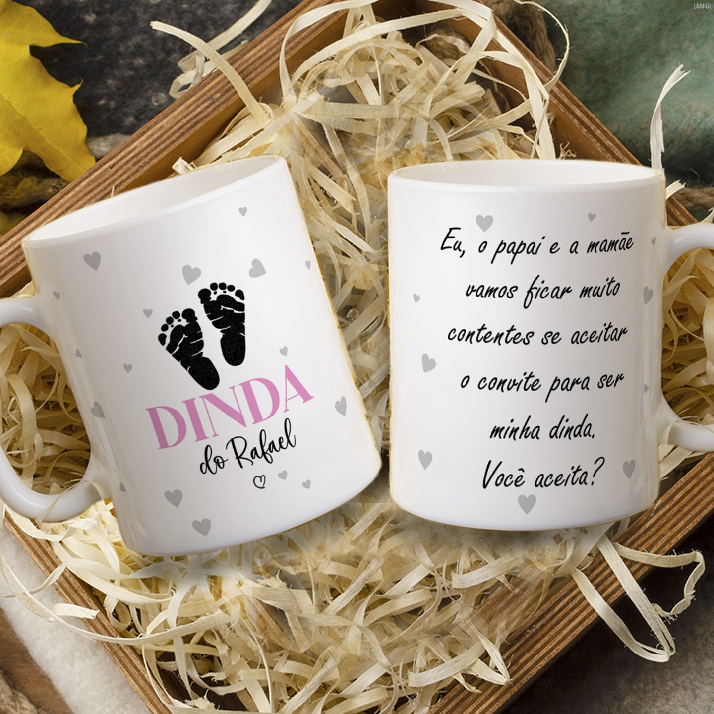 13 Artes para Caneca Convite Dindos Arquivo em Jpg 1