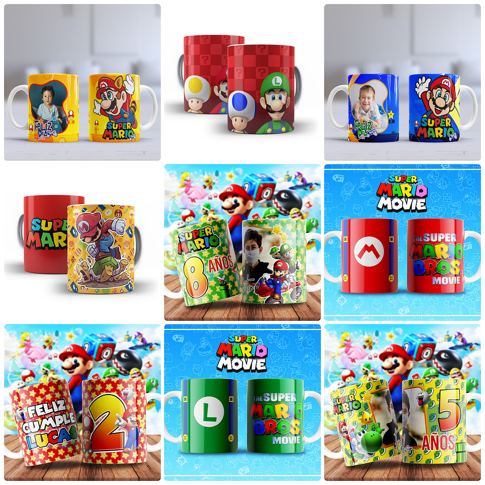 51 Artes para Caneca Super Mario Arquivo em Jpg 1