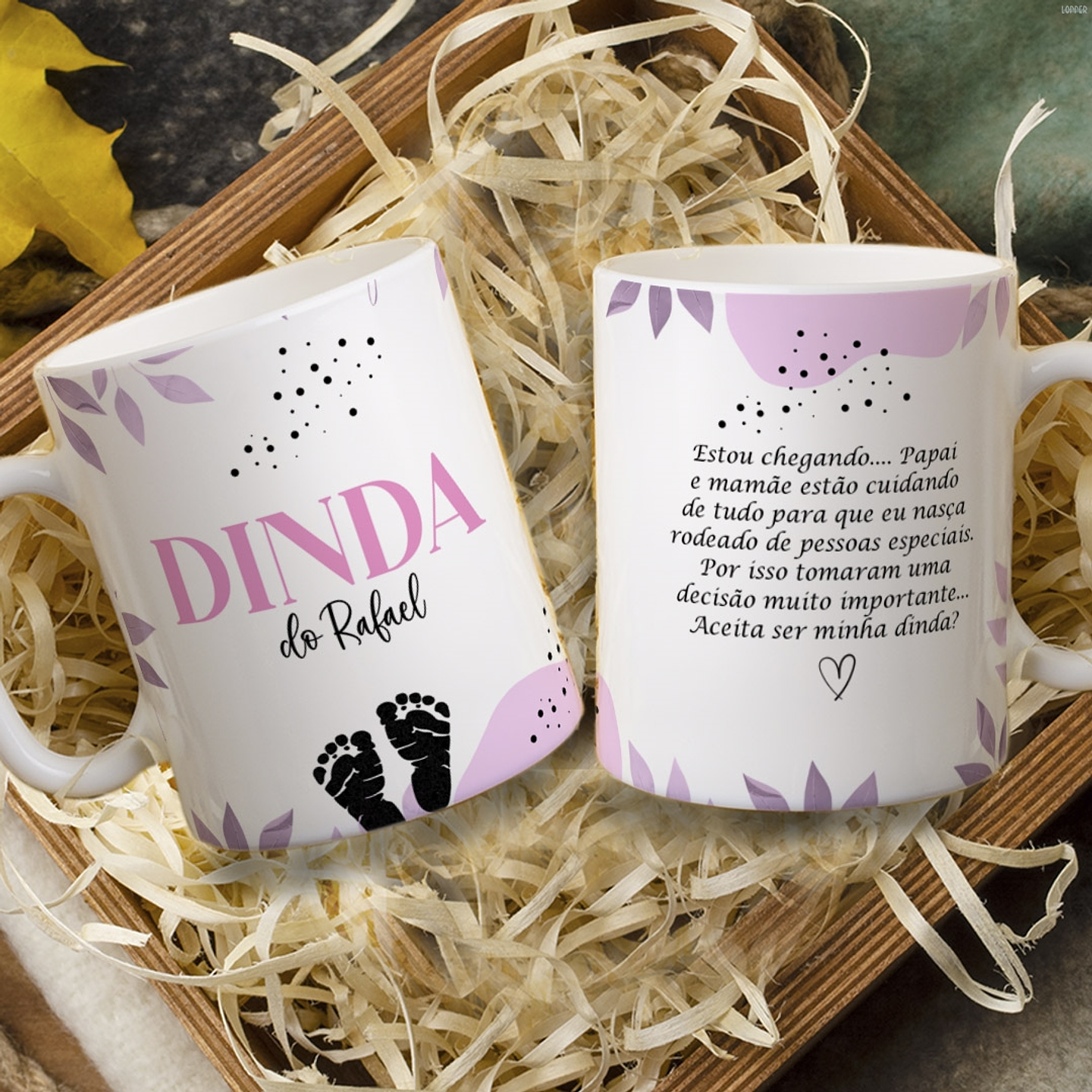 13 Artes para Caneca Convite Dindos Arquivo em Jpg 3