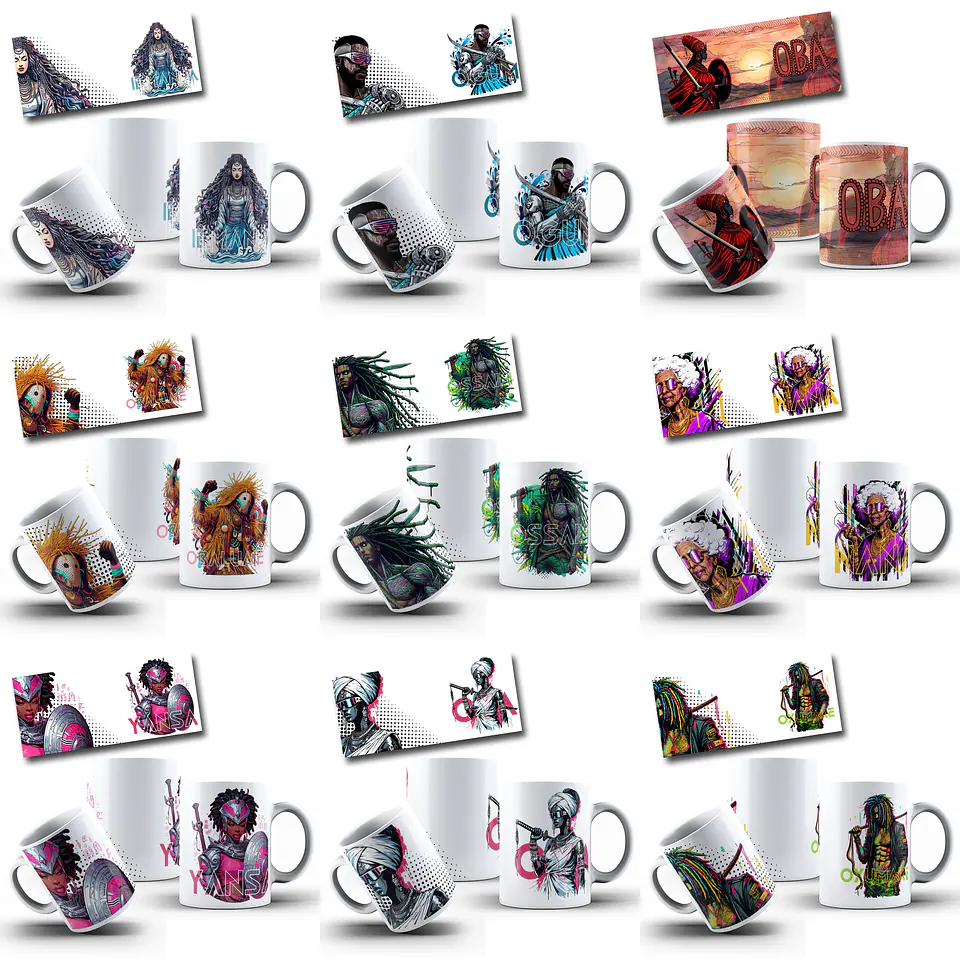 150 Artes para Caneca e Camisa Orixás Arquivo em Jpg  1