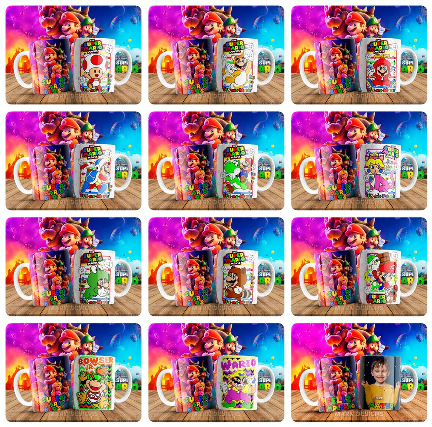 51 Artes para Caneca Super Mario Arquivo em Jpg 4