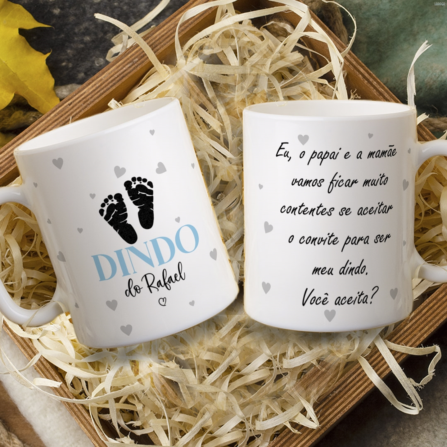 13 Artes para Caneca Convite Dindos Arquivo em Jpg 4