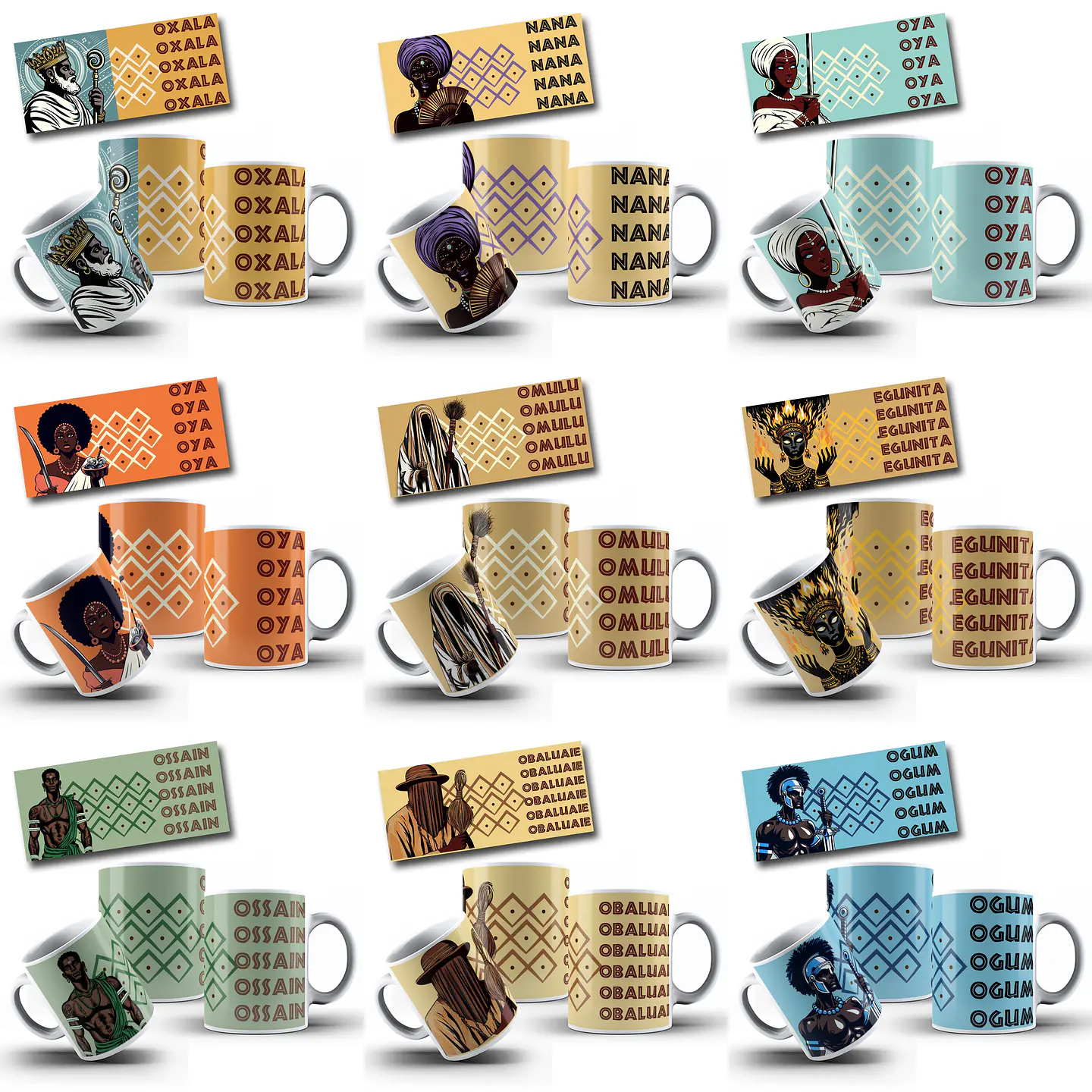 150 Artes para Caneca e Camisa Orixás Arquivo em Jpg  3