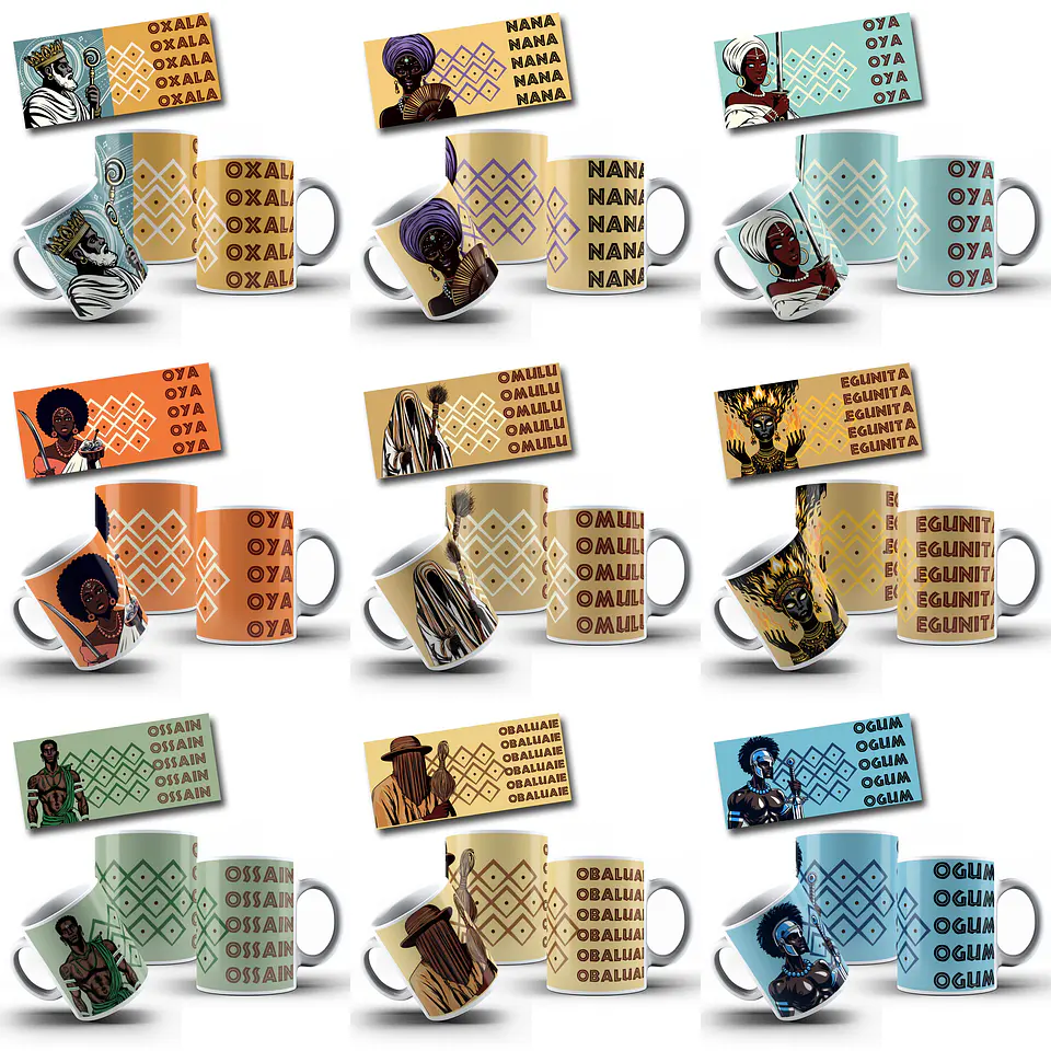 150 Artes para Caneca e Camisa Orixás Arquivo em Jpg  3