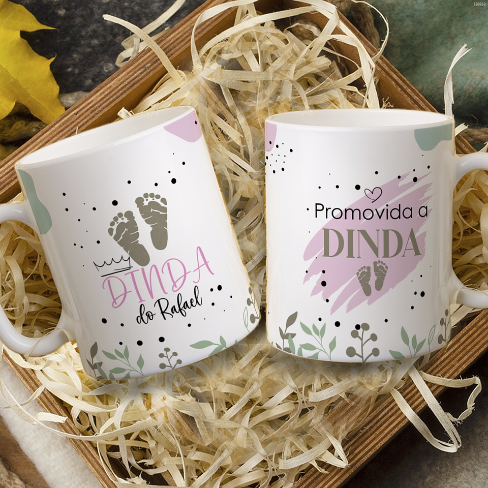 13 Artes para Caneca Convite Dindos Arquivo em Jpg 5