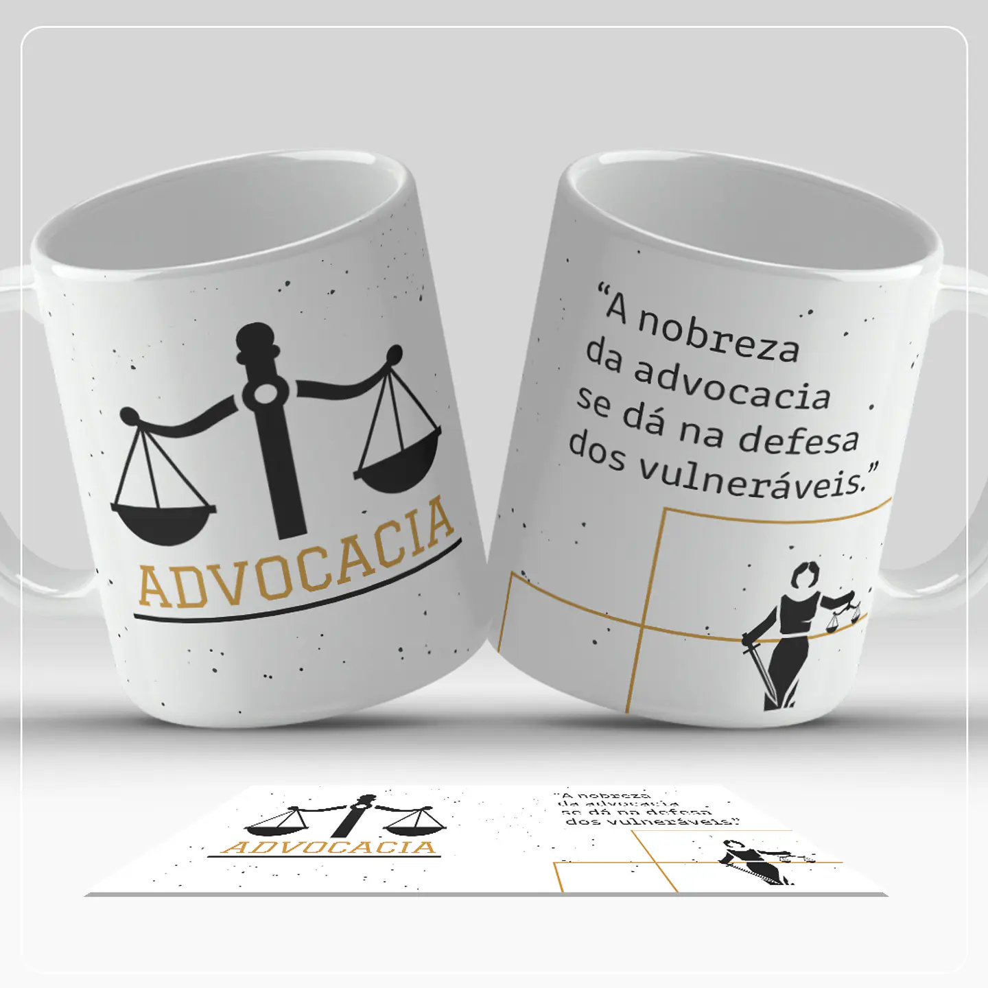 Arte Caneca Profissão Advogado Arquivo em Jpg  1