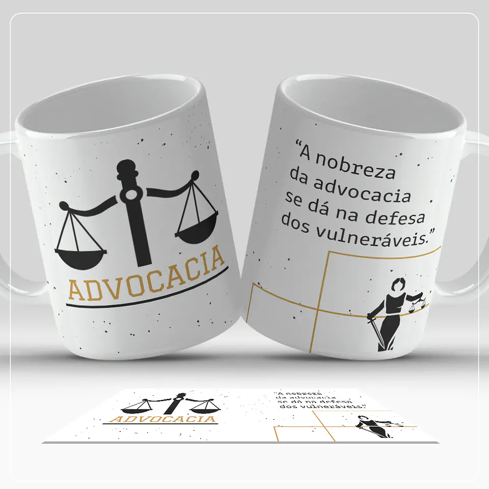 Arte Caneca Profissão Advogado Arquivo em Jpg  1