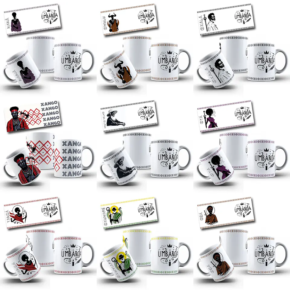 150 Artes para Caneca e Camisa Orixás Arquivo em Jpg  4