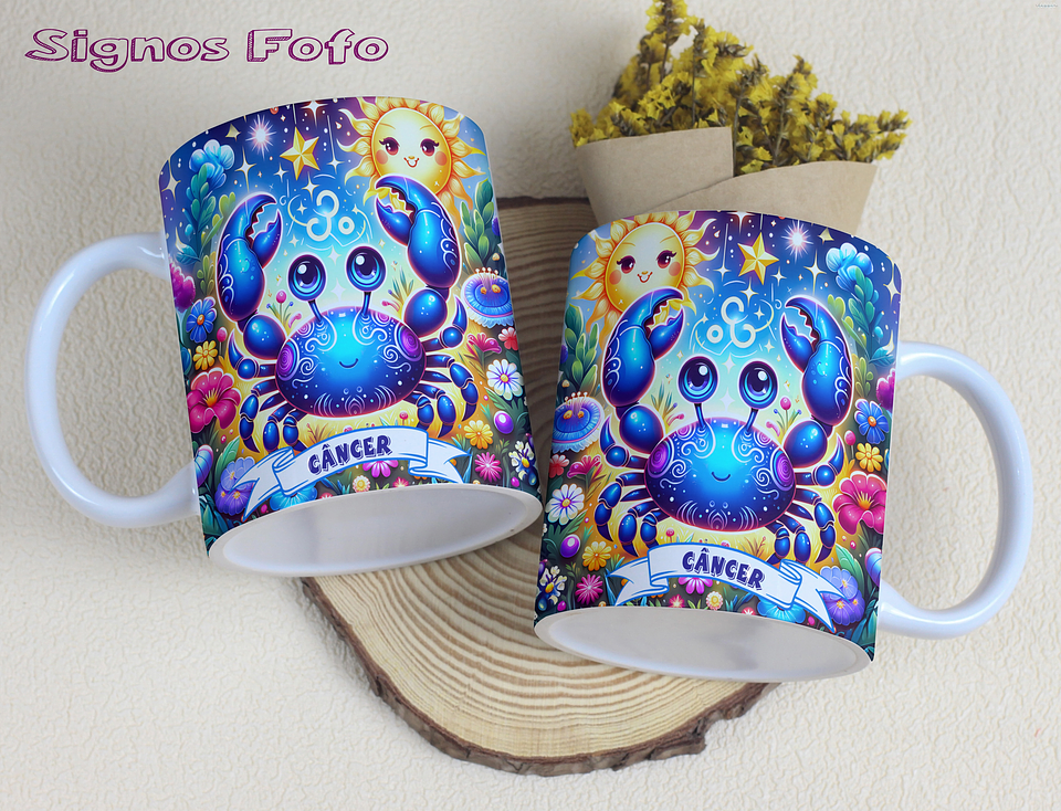 12 Artes para Caneca Signos Fofos Arquivo em Jpg 5