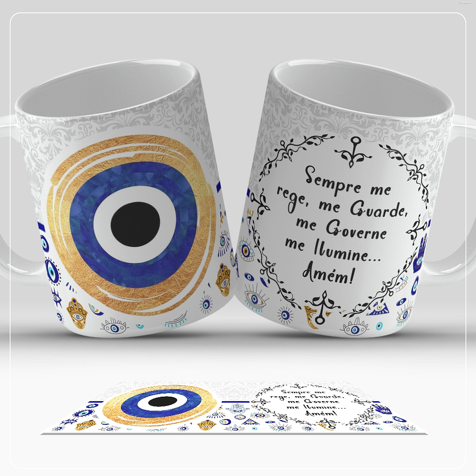 13 Artes para Caneca Olho Turco Arquivo em Jpg  5