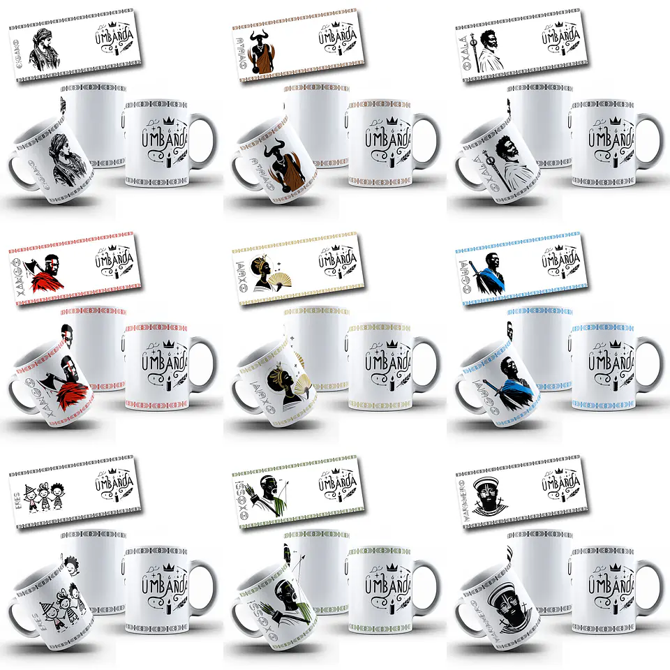 150 Artes para Caneca e Camisa Orixás Arquivo em Jpg  5