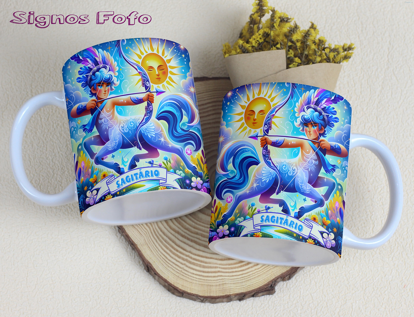 12 Artes para Caneca Signos Fofos Arquivo em Jpg 6