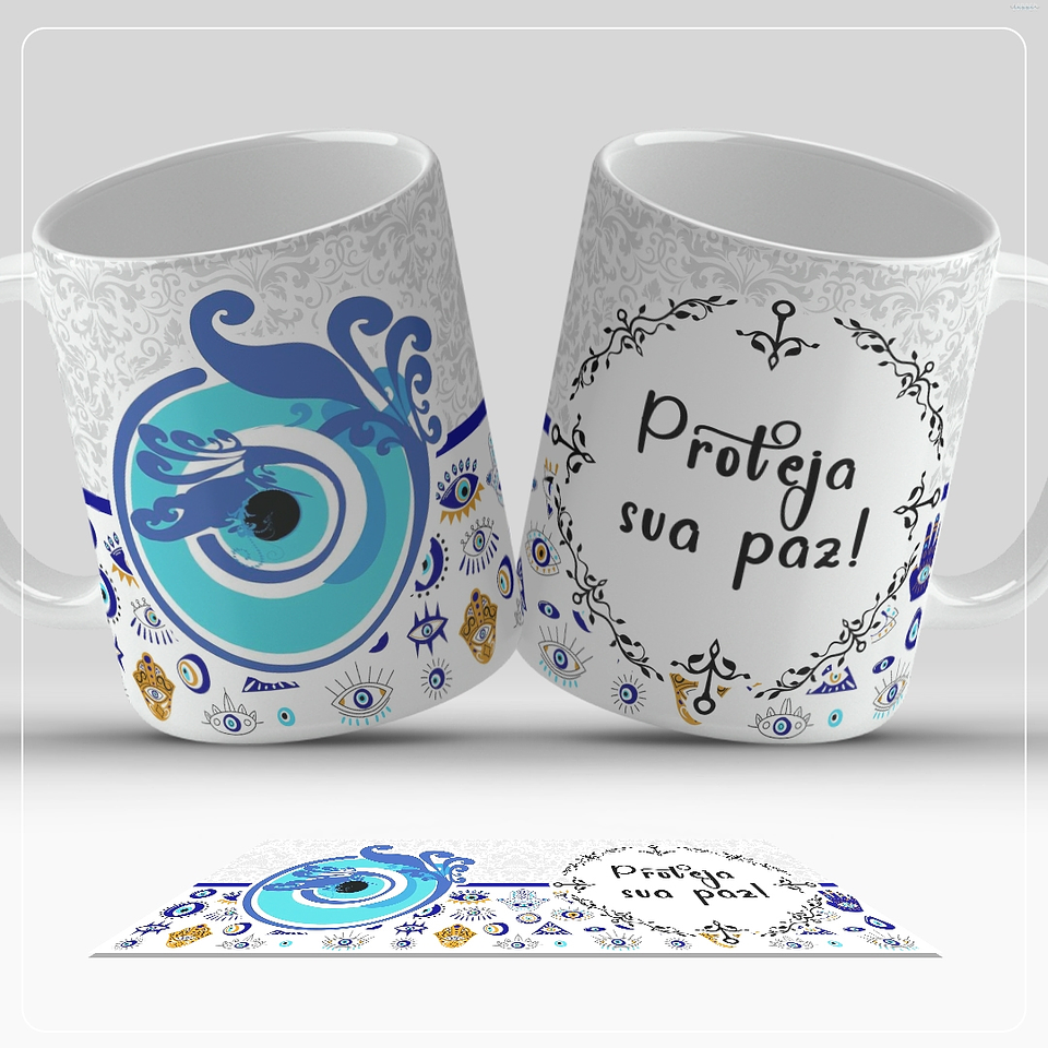 13 Artes para Caneca Olho Turco Arquivo em Jpg  8