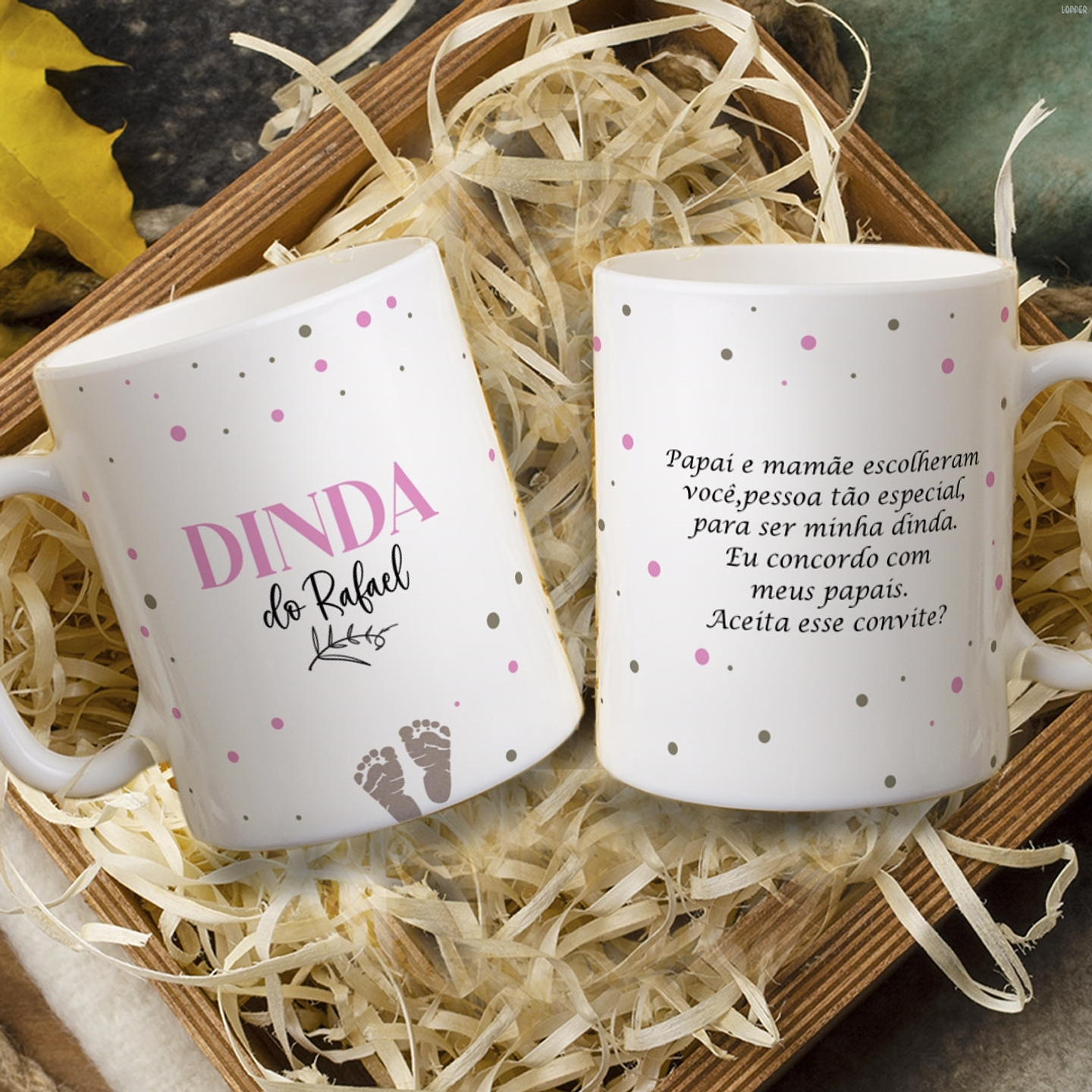 13 Artes para Caneca Convite Dindos Arquivo em Jpg 9