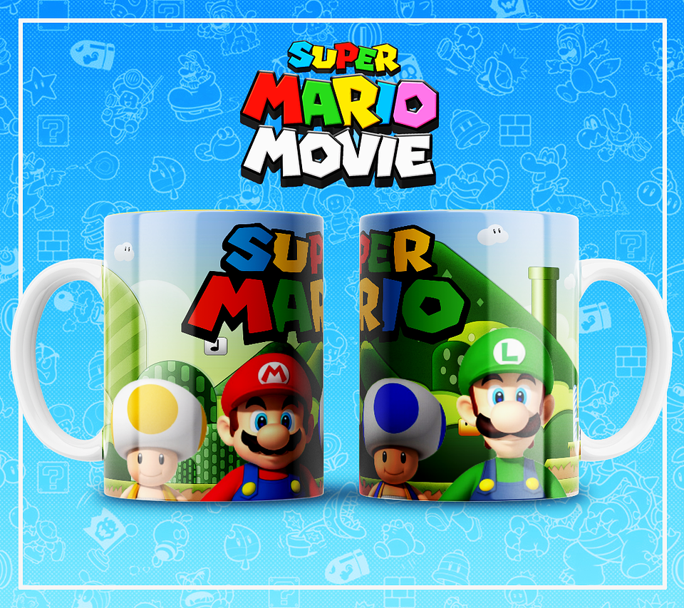 51 Artes para Caneca Super Mario Arquivo em Jpg 12
