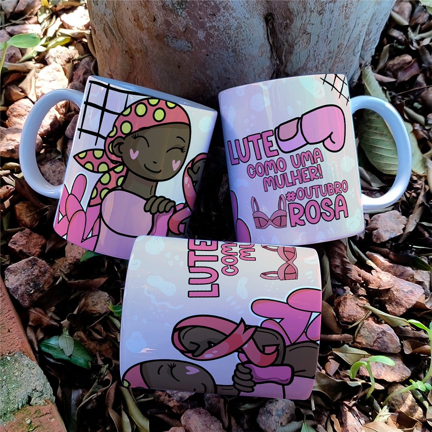 20 Artes para Caneca e Camisa Outubro Rosa Arquivo em Jpg 11