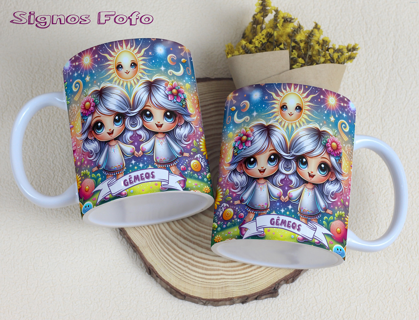 12 Artes para Caneca Signos Fofos Arquivo em Jpg 10