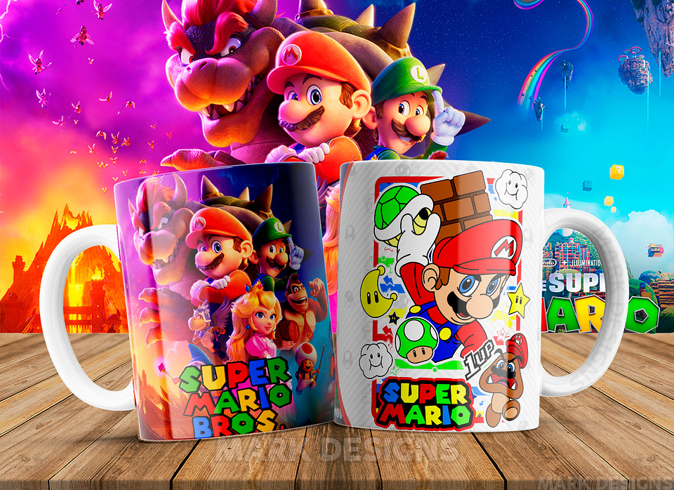 51 Artes para Caneca Super Mario Arquivo em Jpg 17