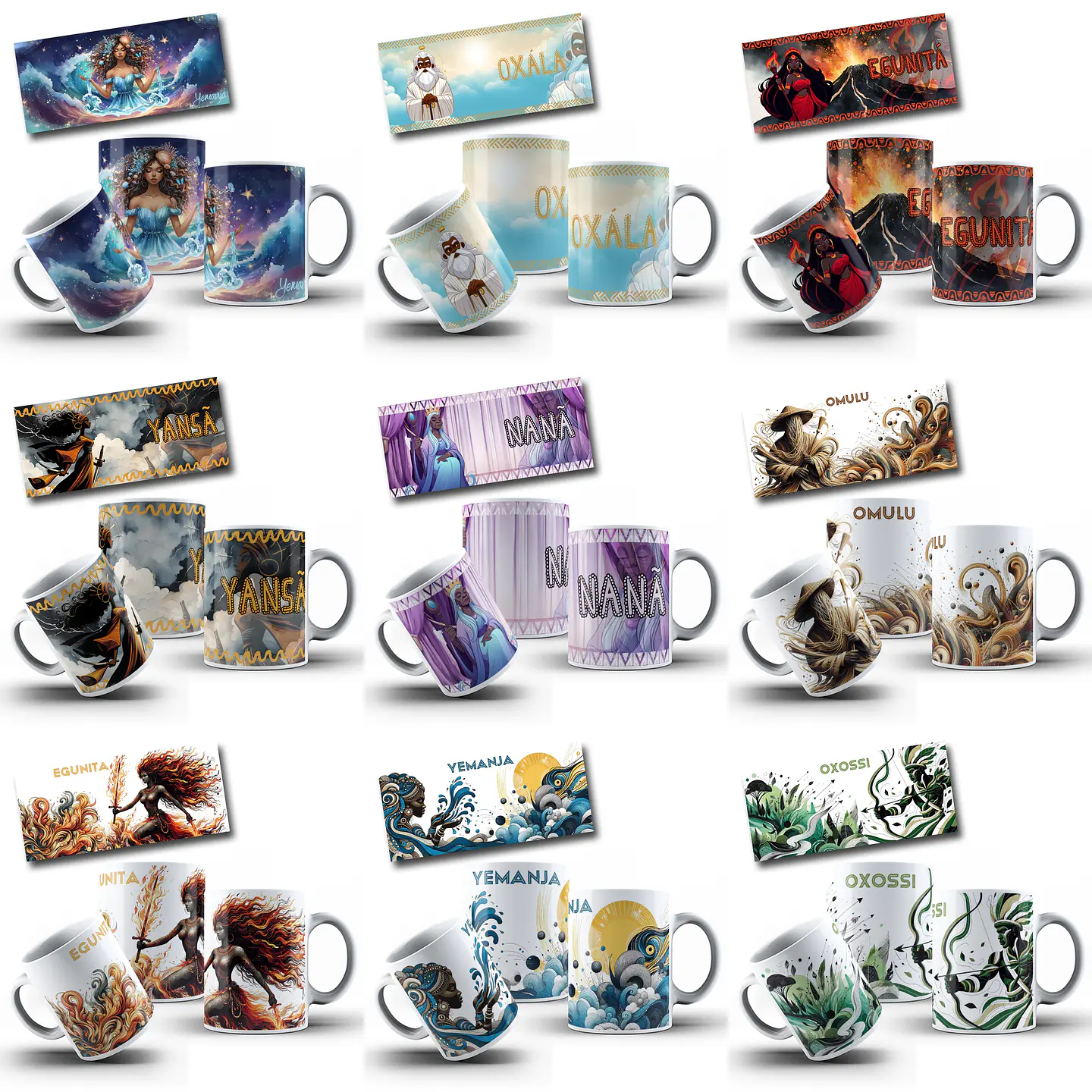 150 Artes para Caneca e Camisa Orixás Arquivo em Jpg  16