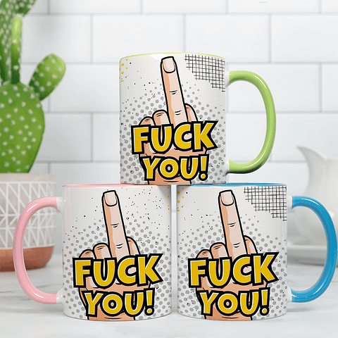 3 Artes Caneca Fuck You Arquivo Editável