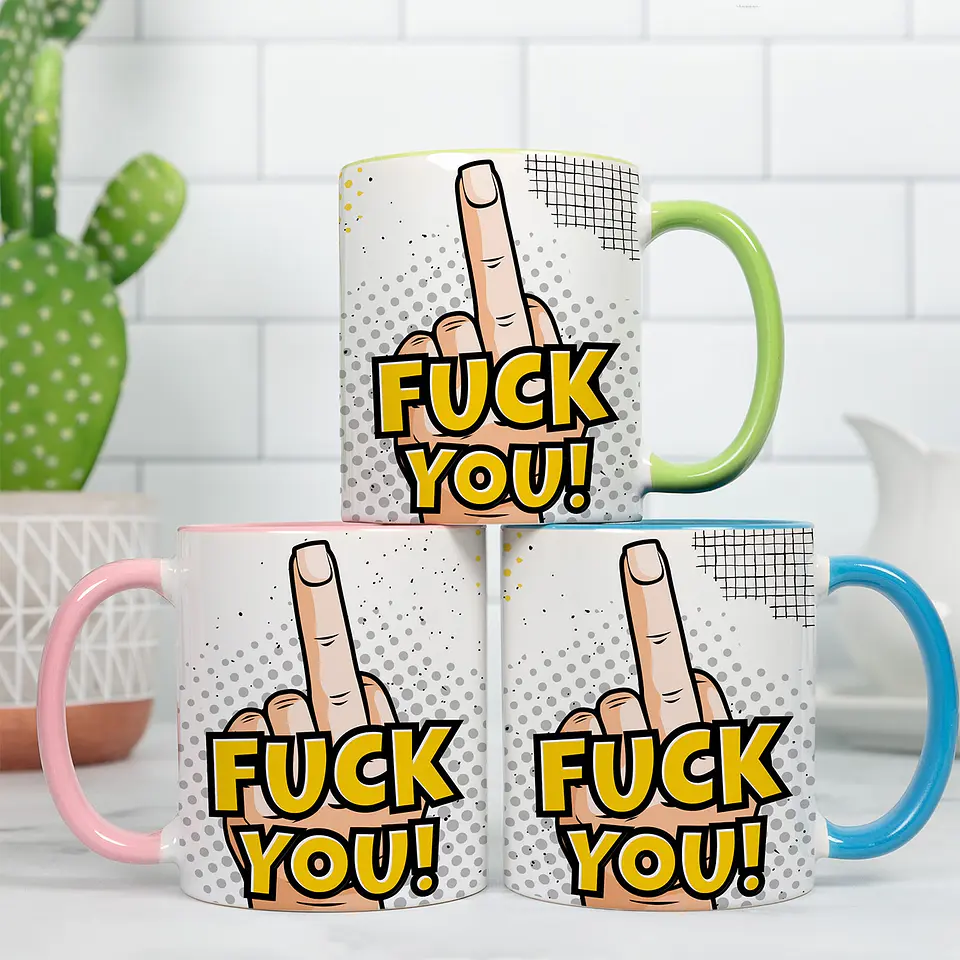 3 Artes Caneca Fuck You Arquivo Editável 1