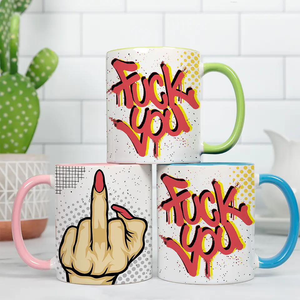 3 Artes Caneca Fuck You Arquivo Editável 2