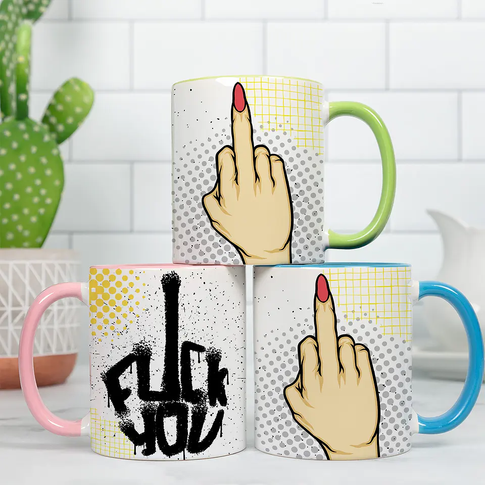 3 Artes Caneca Fuck You Arquivo Editável 3