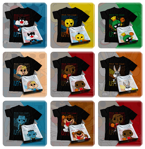 8 Artes Camisa Space Jam Arquivo em Pdf