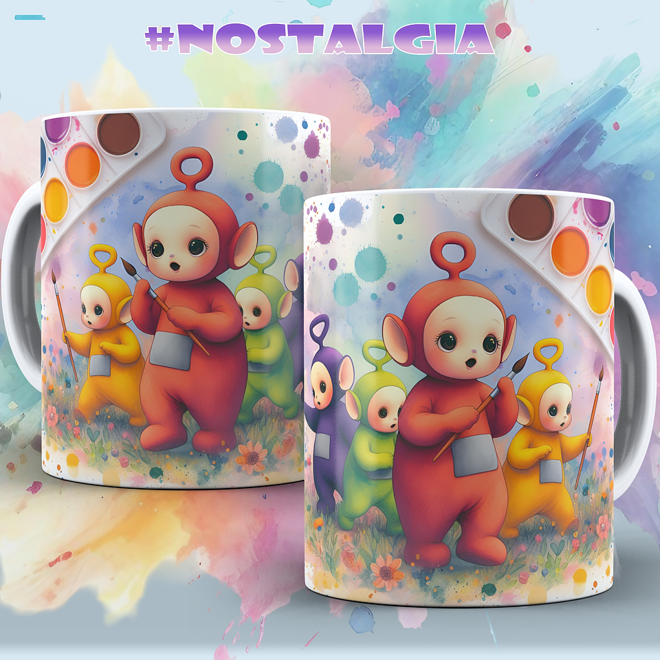 6 Artes Caneca Desenhos Nostalgia Arquivo em Jpg 2