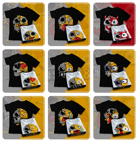 9 Artes Camisa Emojis Arquivo em Pdf