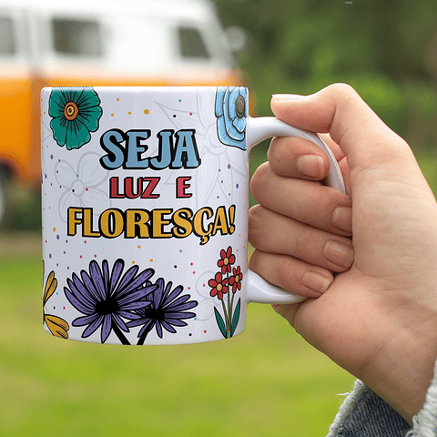 5 Artes Caneca Floresça Frases Arquivo Editável