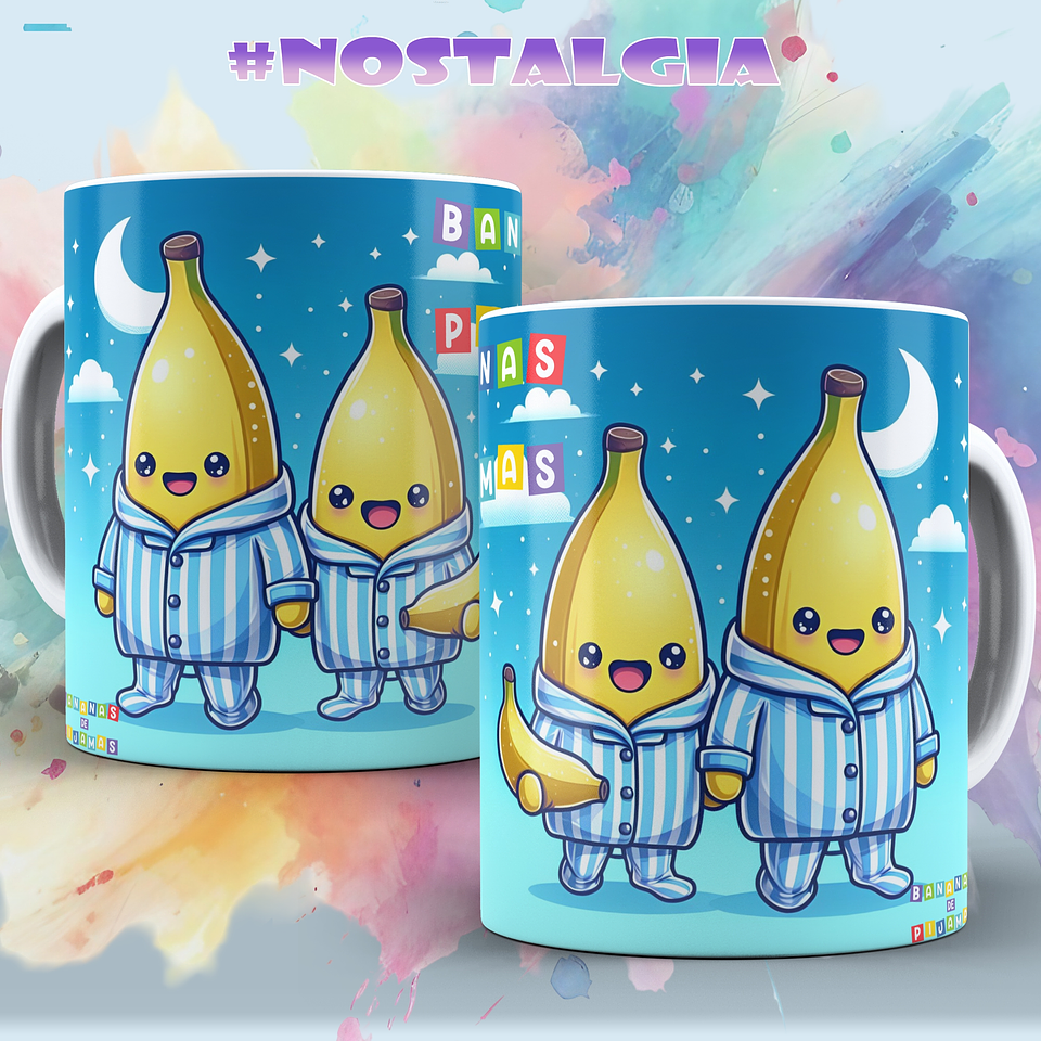 6 Artes Caneca Desenhos Nostalgia Arquivo em Jpg 3