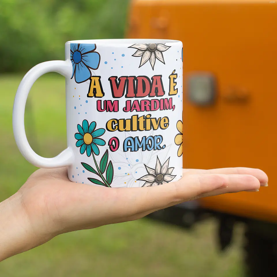 5 Artes Caneca Floresça Frases Arquivo Editável 5