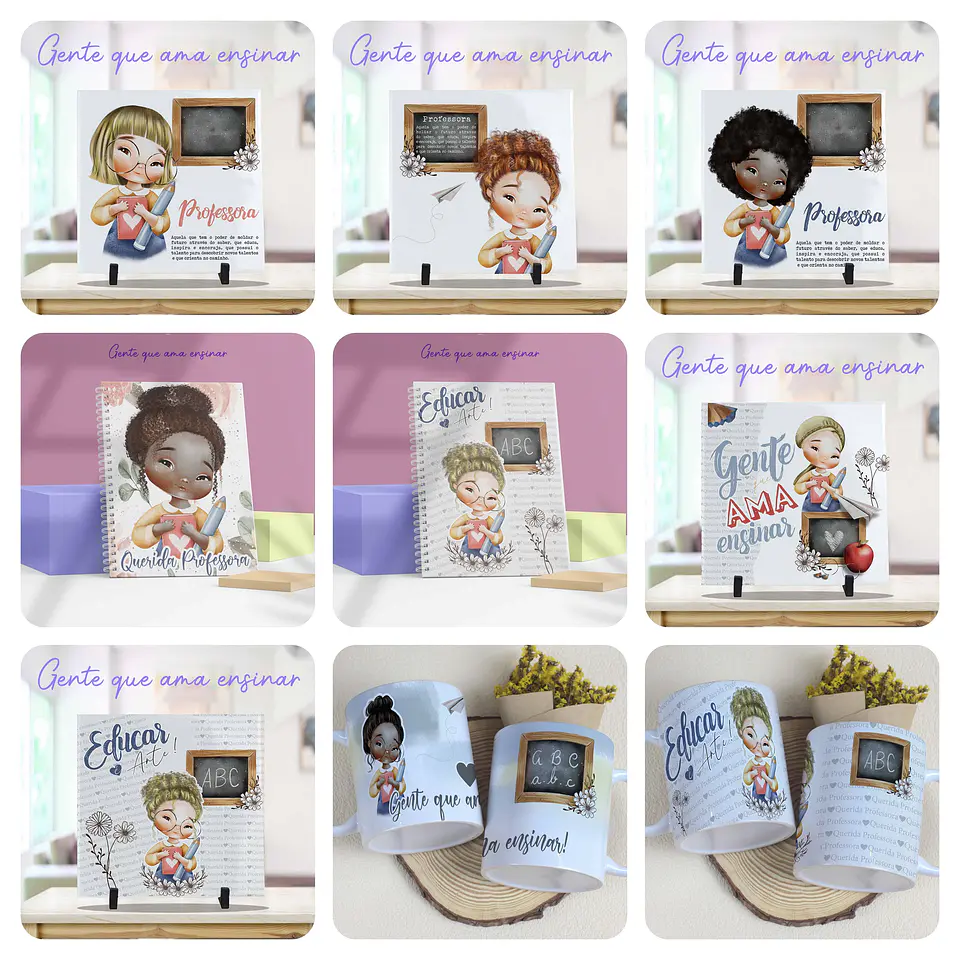 20 Artes Caneca Capa agenda e Azulejo Dia dos Professores Arquivo Editável 1