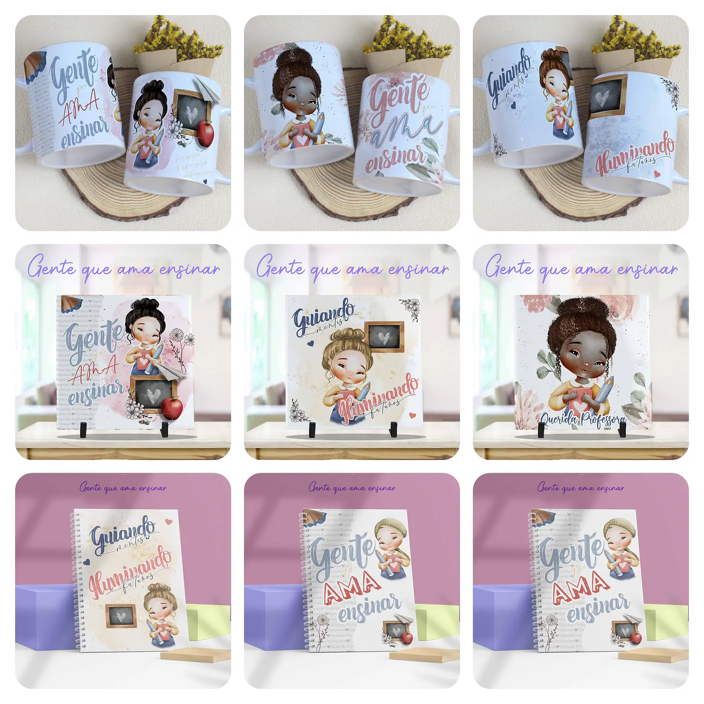 20 Artes Caneca Capa agenda e Azulejo Dia dos Professores Arquivo Editável 2