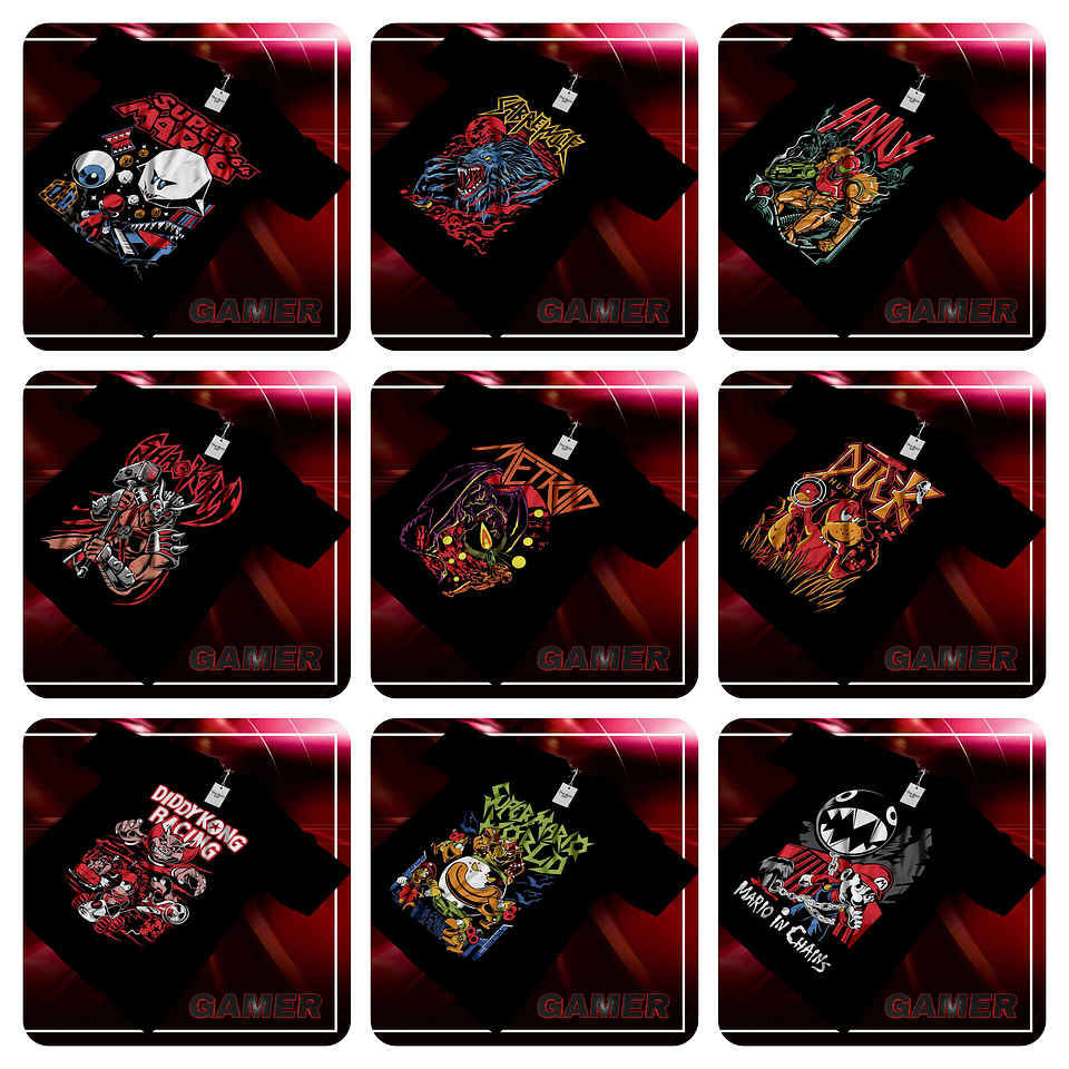 25 Artes Camisa Gamer Geek Arquivo em Png 1