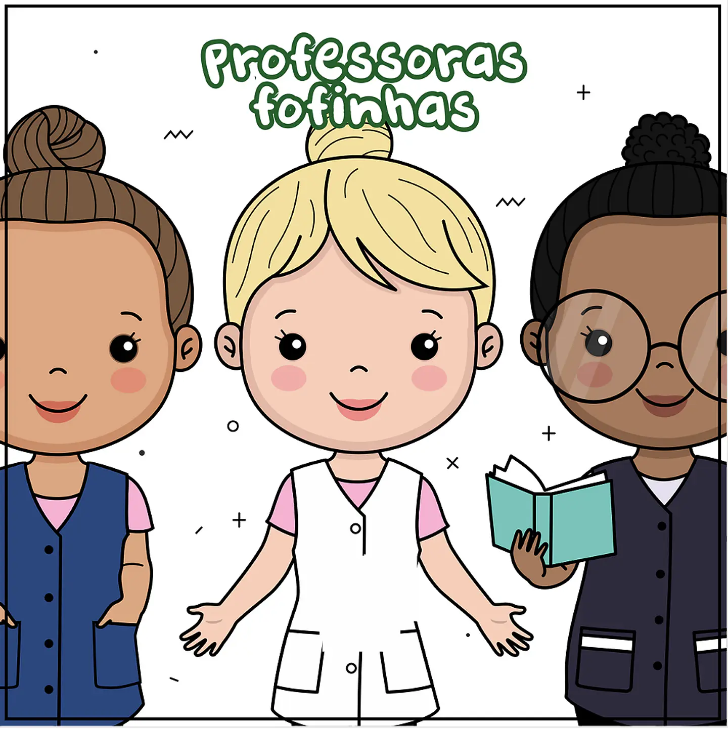 Kit Digital Dia dos Professores Mascotinhos para Montagem Completo Arquivos em Png 4