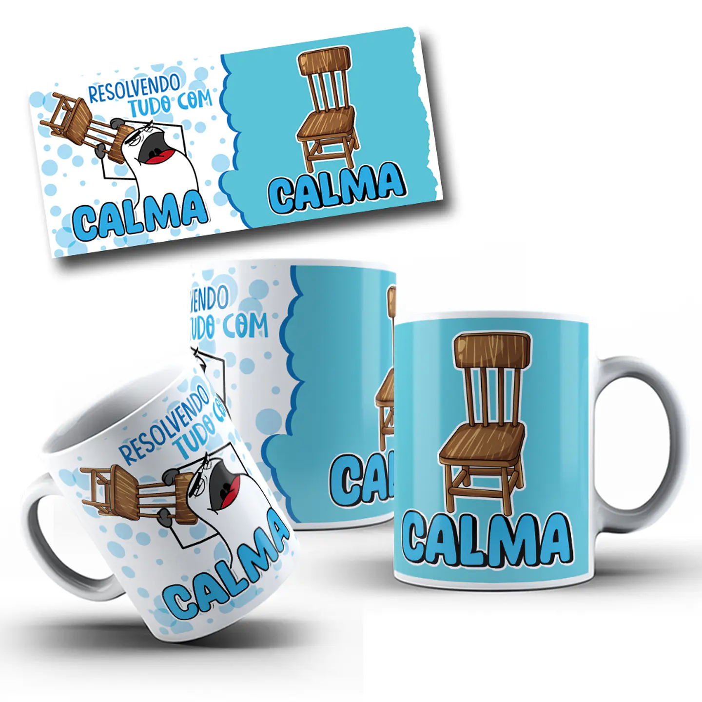 Arte Caneca Flork Resolvendo tudo com Calma Arquivo em Jpg   1