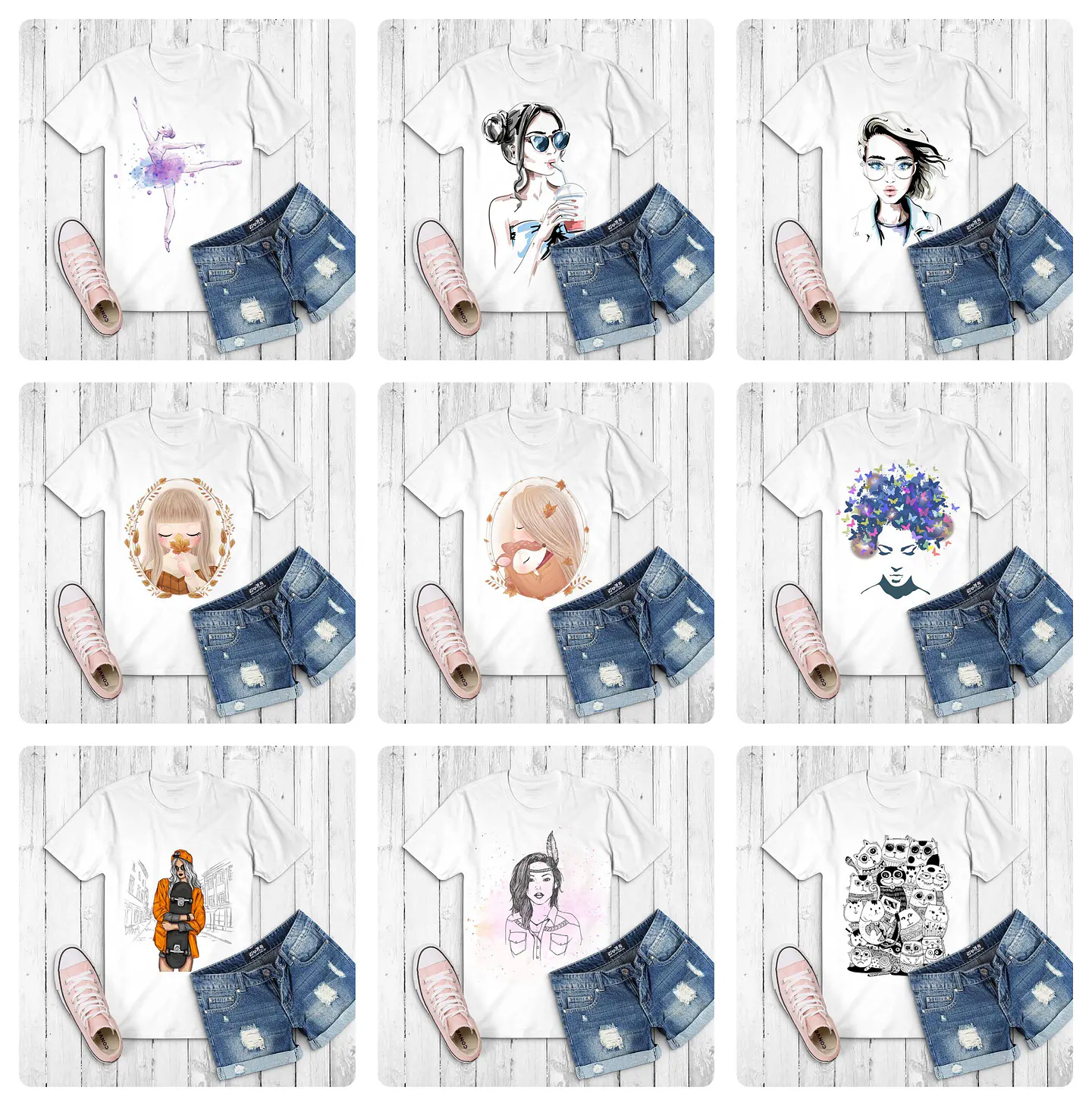 82 Artes Camisa Meninas Mulher Arquivo em Png 4