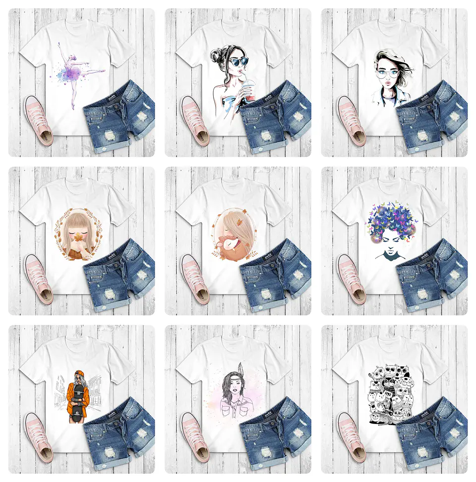 82 Artes Camisa Meninas Mulher Arquivo em Png 4