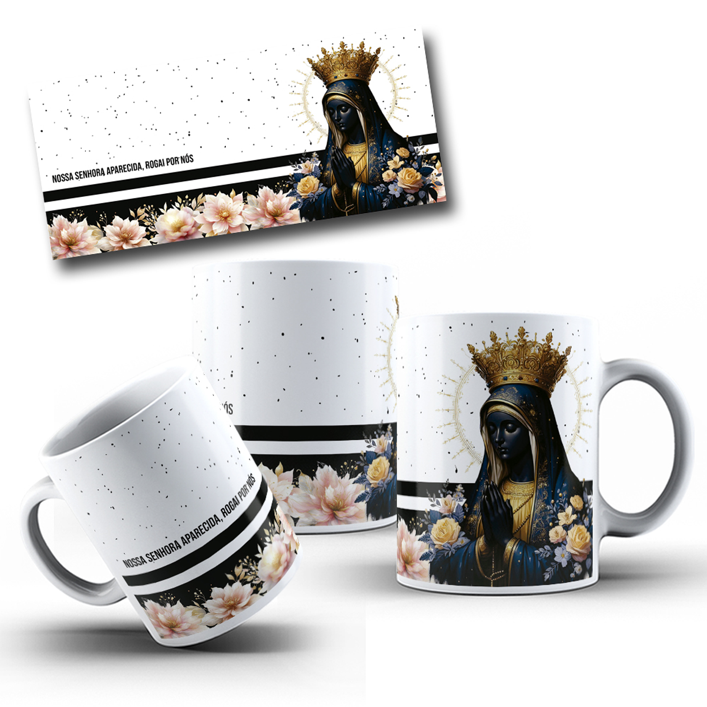 3 Artes para Canecas Nossa senhora Aparecida Arquivo em Jpg  2