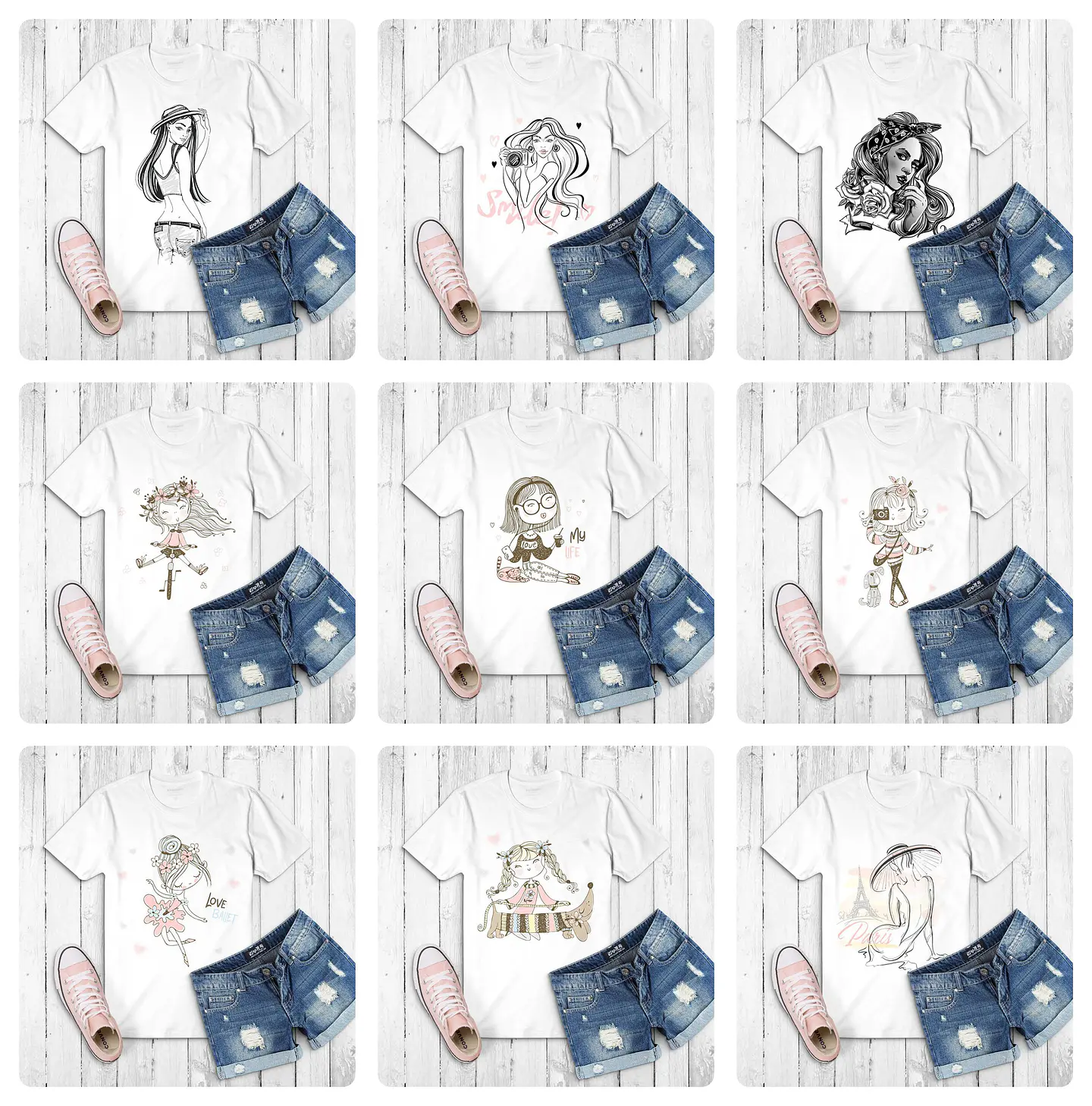 82 Artes Camisa Meninas Mulher Arquivo em Png 5