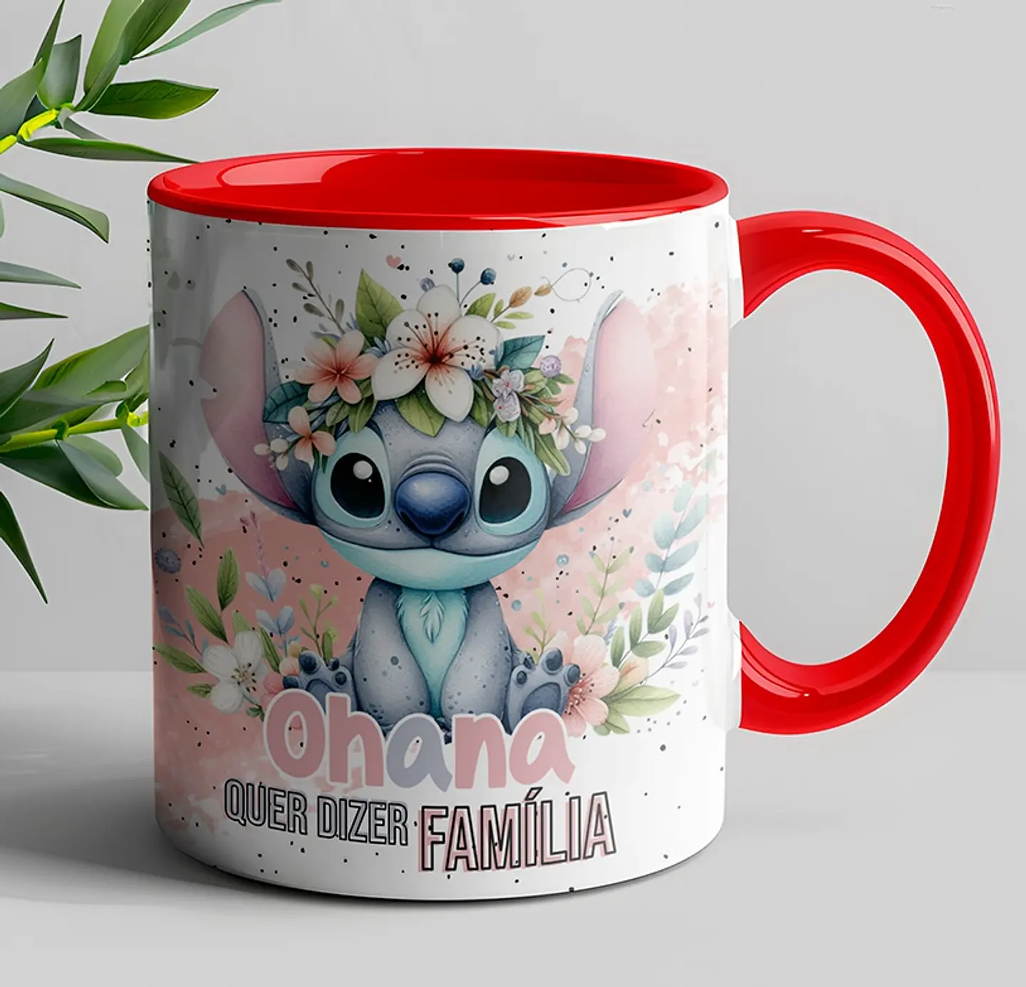 6 Artes para Canecas Ohana Stitch Arquivo em Jpg  3