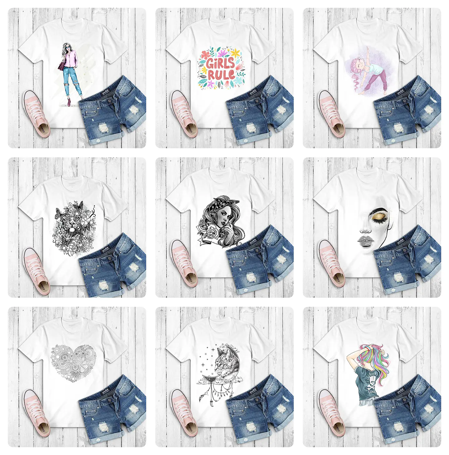 82 Artes Camisa Meninas Mulher Arquivo em Png 8