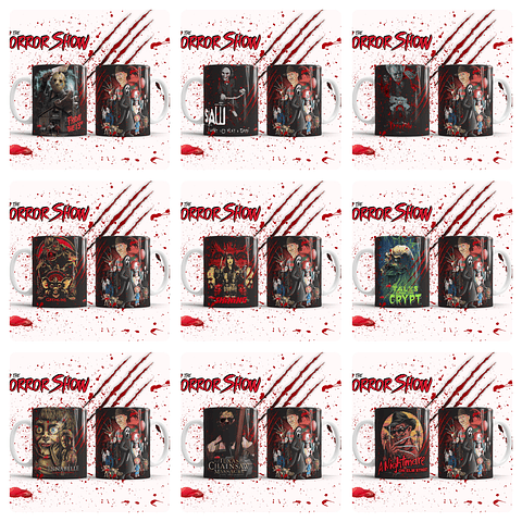 18 Artes para Caneca Filme de Terror Arquivo em Jpg