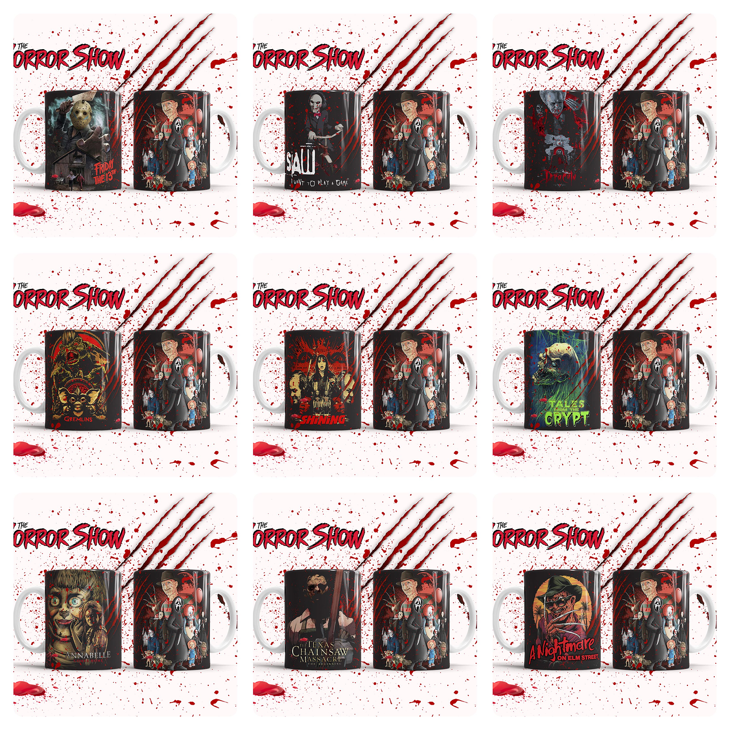 18 Artes para Caneca Filme de Terror Arquivo em Jpg 1