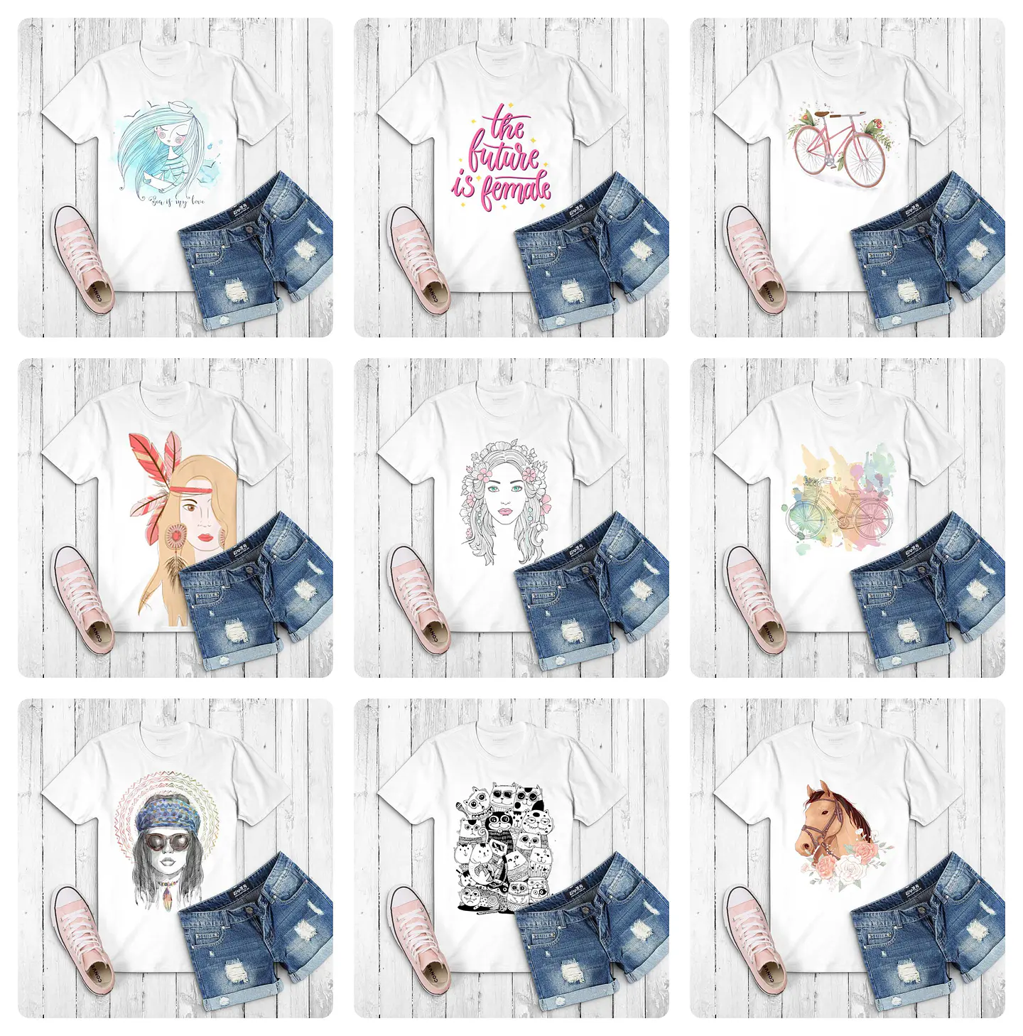 82 Artes Camisa Meninas Mulher Arquivo em Png 9