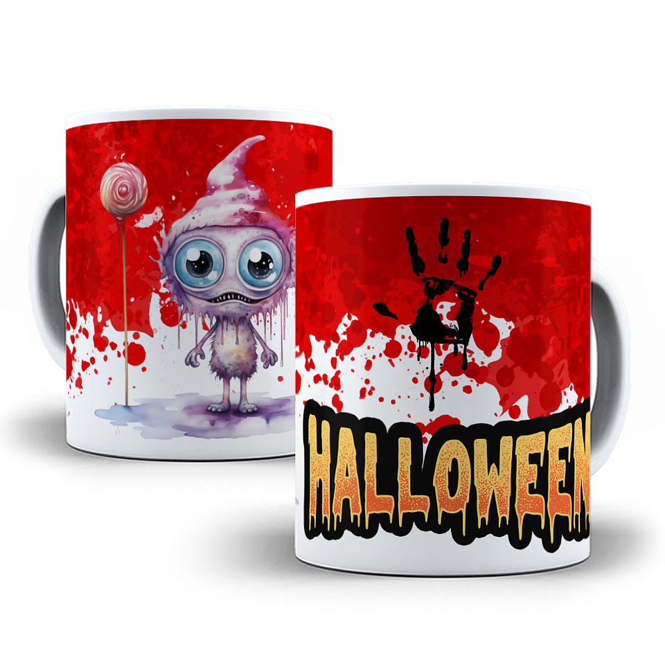 16 Artes para Canecas Dia das Bruxas Filme Halloween Arquivo em Png 2