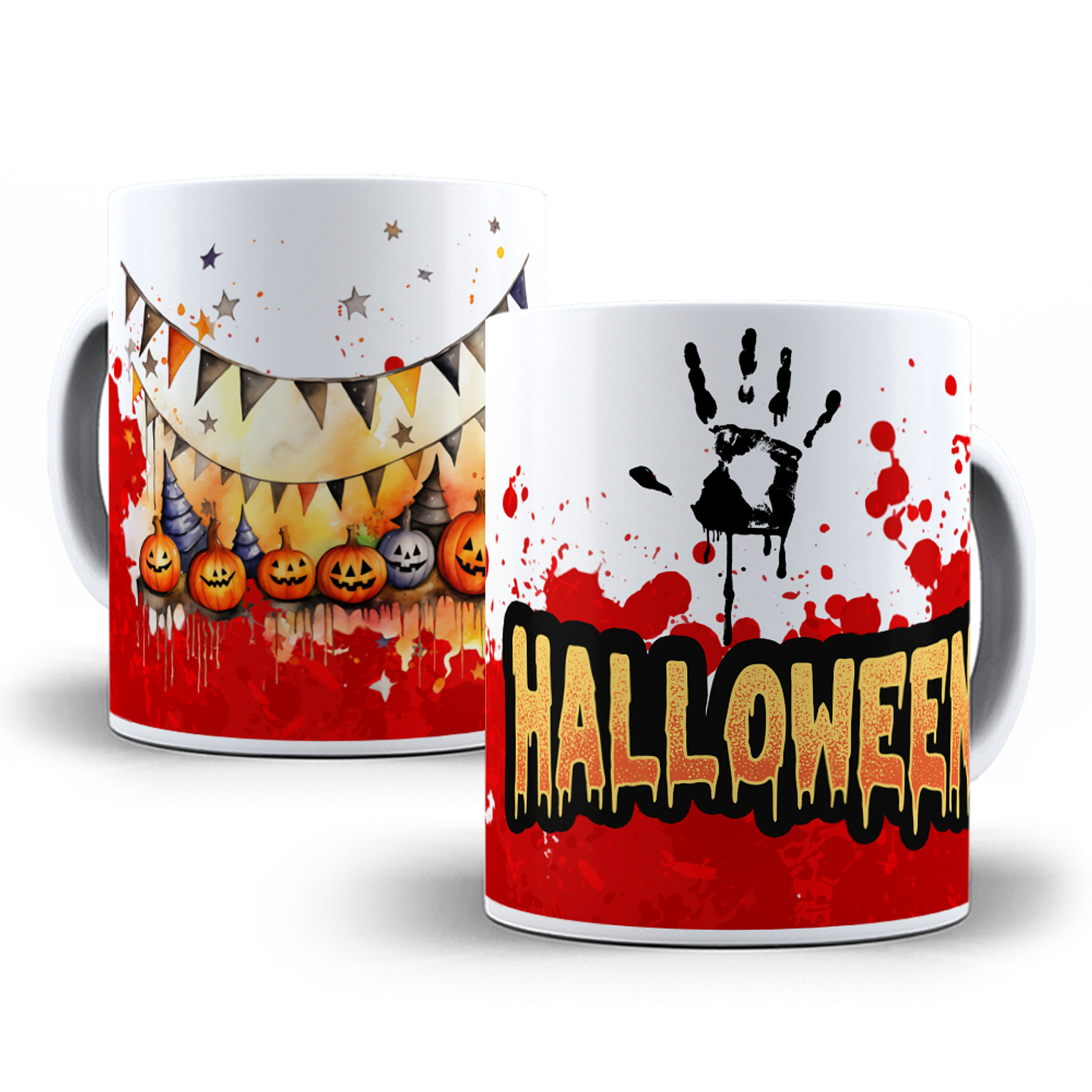 16 Artes para Canecas Dia das Bruxas Filme Halloween Arquivo em Png 13